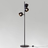 Торшер 3 колокола Е27 Черный 1700мм