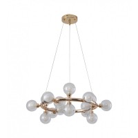 Люстра подвесная молекула BR-15 G4 бронза