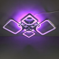 Люстра на пульте Ромб-хром  120W RGB 3000-6000К 70*50*8см 20-25кв/м