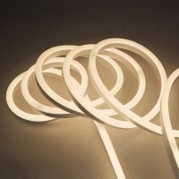 Светодиодный неон 220В белый теплый 120led/m 8W/m IP65, 1м