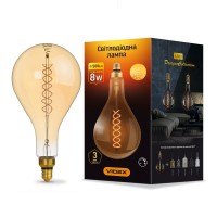 LED лампа VIDEX Filament PS160FASD 8W E27 2200K диммерная