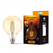 LED лампа VIDEX Filament G95FAD 7W E27 2200K диммерная бронза