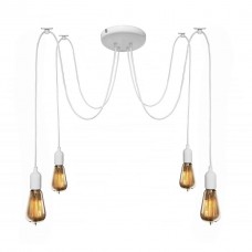 Люстра паук белый на четыре плафона NL 149-4W MSK Electric