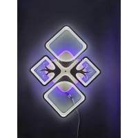 Люстра на пульте Ромб-L 120W RGB 3000-6000К 70*50*8см 20-25кв/м